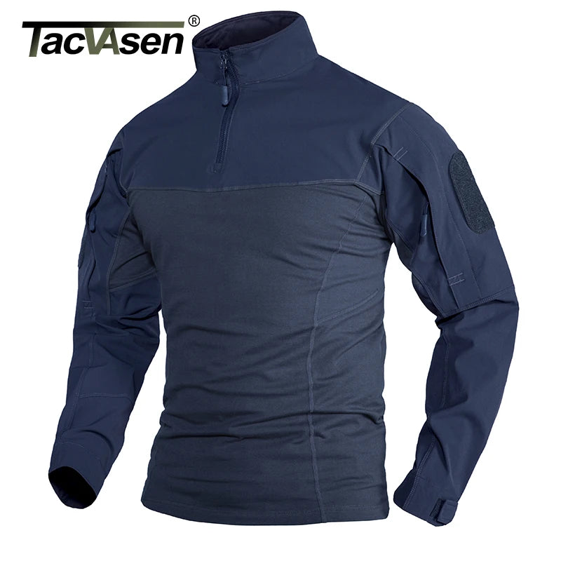 VALEWARD Transit Stretch Base Layer in Night Navy, front view (alternate crop).