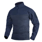 VALEWARD Transit Stretch Base Layer in Night Navy, three-quarter angle.