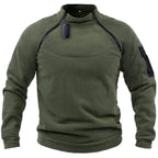 VALEWARD Sentry Tactical Fleece Pullover in Ranger Green, front studio view.