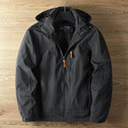 VALEWARD Waypoint Lightweight Shell in Tactical Black, with the adjustable drawcord hood