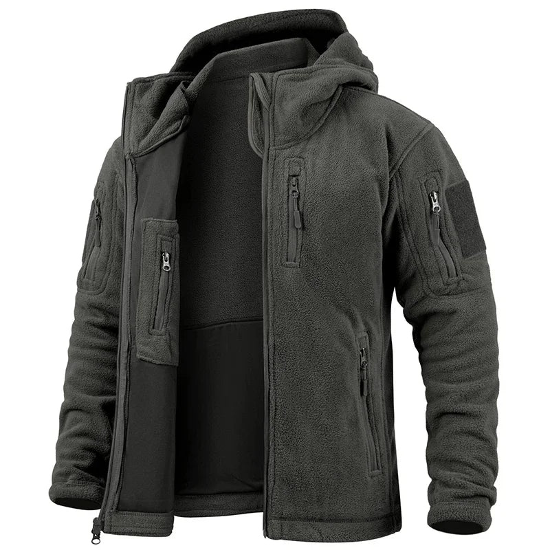VALEWARD Thicket Hunting Fleece in US L, showing the sleeve zip pocket
