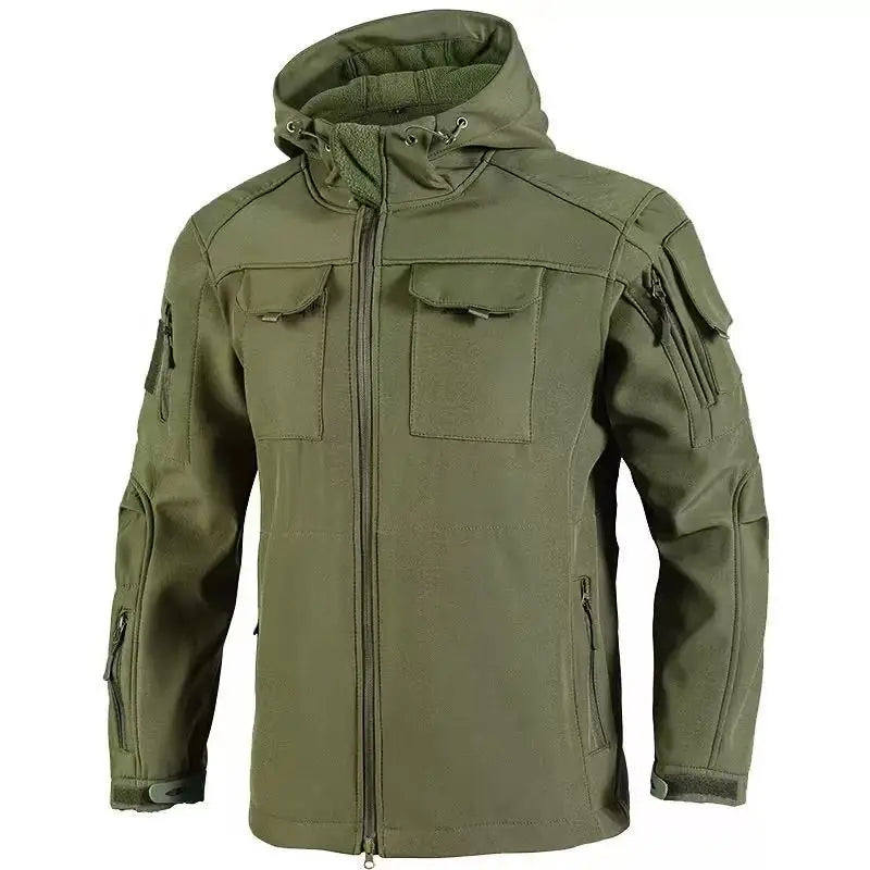 VALEWARD Drover Tactical Fleece Jacket in Ranger Green, front view