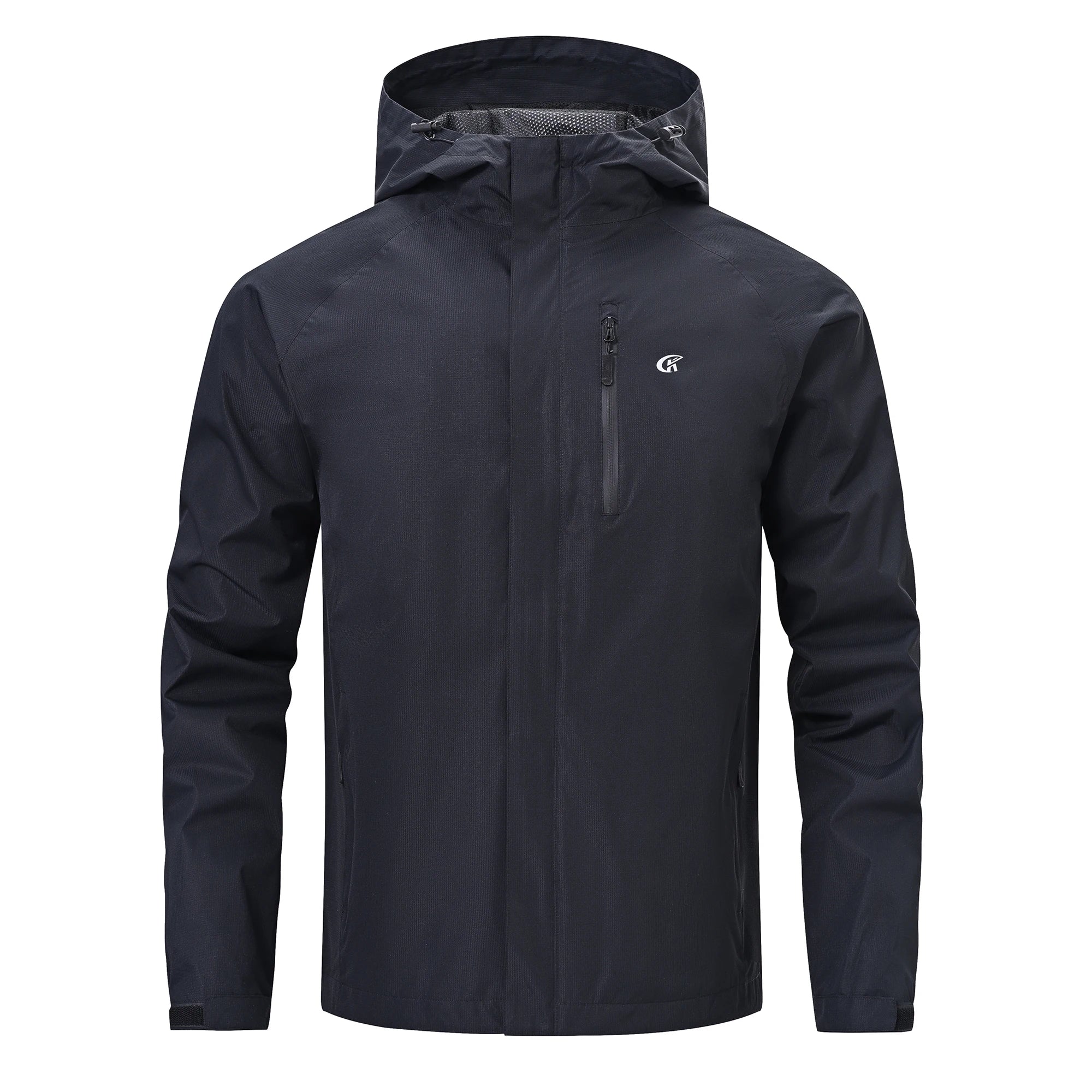 VALEWARD Voyager Packable Rain Shell in Tactical Black, front view