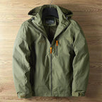 VALEWARD Waypoint Lightweight Shell in Ranger Green, showing the chest zip pocket