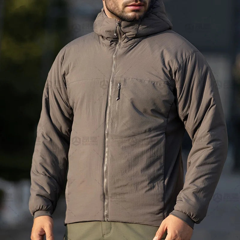 VALEWARD Hearth Quilted Insulated Jacket in Field Taupe, front view