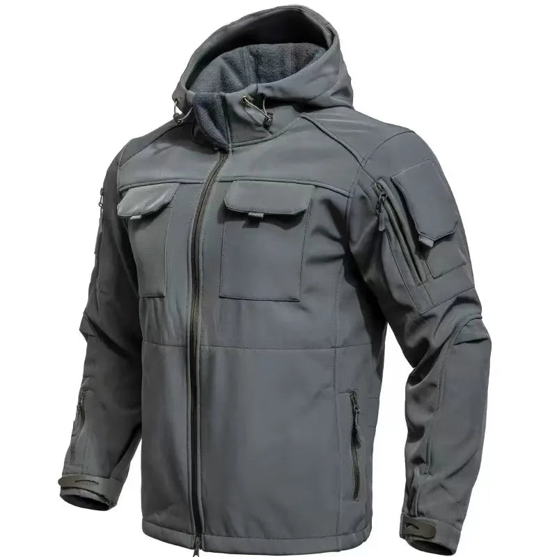 VALEWARD Drover Tactical Fleece Jacket in Gunmetal Grey, front view