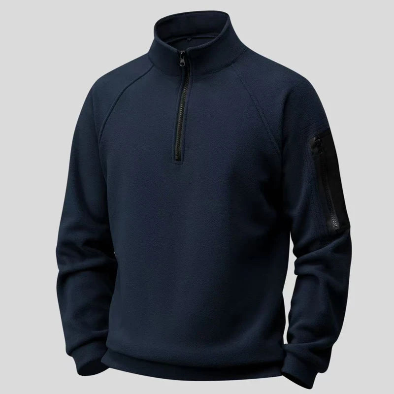 VALEWARD Picket Quarter-Zip Fleece in M, with the quarter-zip stand collar