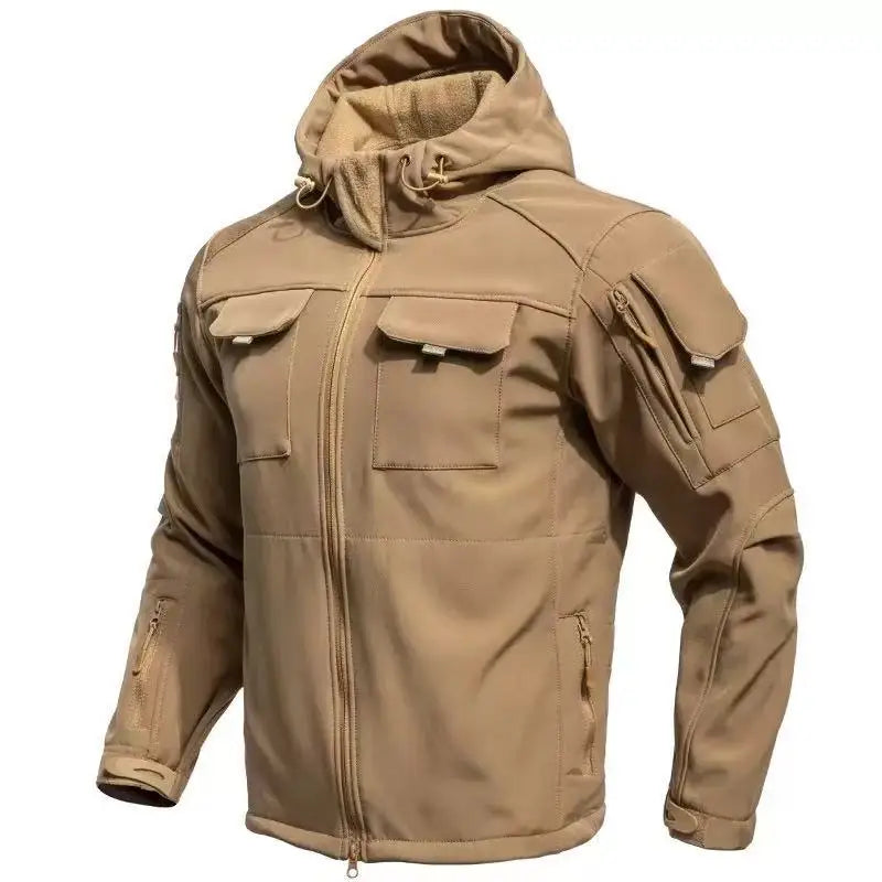 VALEWARD Drover Tactical Fleece Jacket in Field Sand, front view